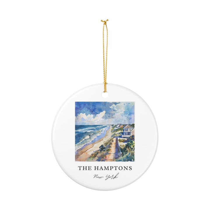 Hamptons New York USA Ornament: Unique Hamptons Souvenir, Hamptons New York Xmas Decor, and Authentic Hamptons Gift