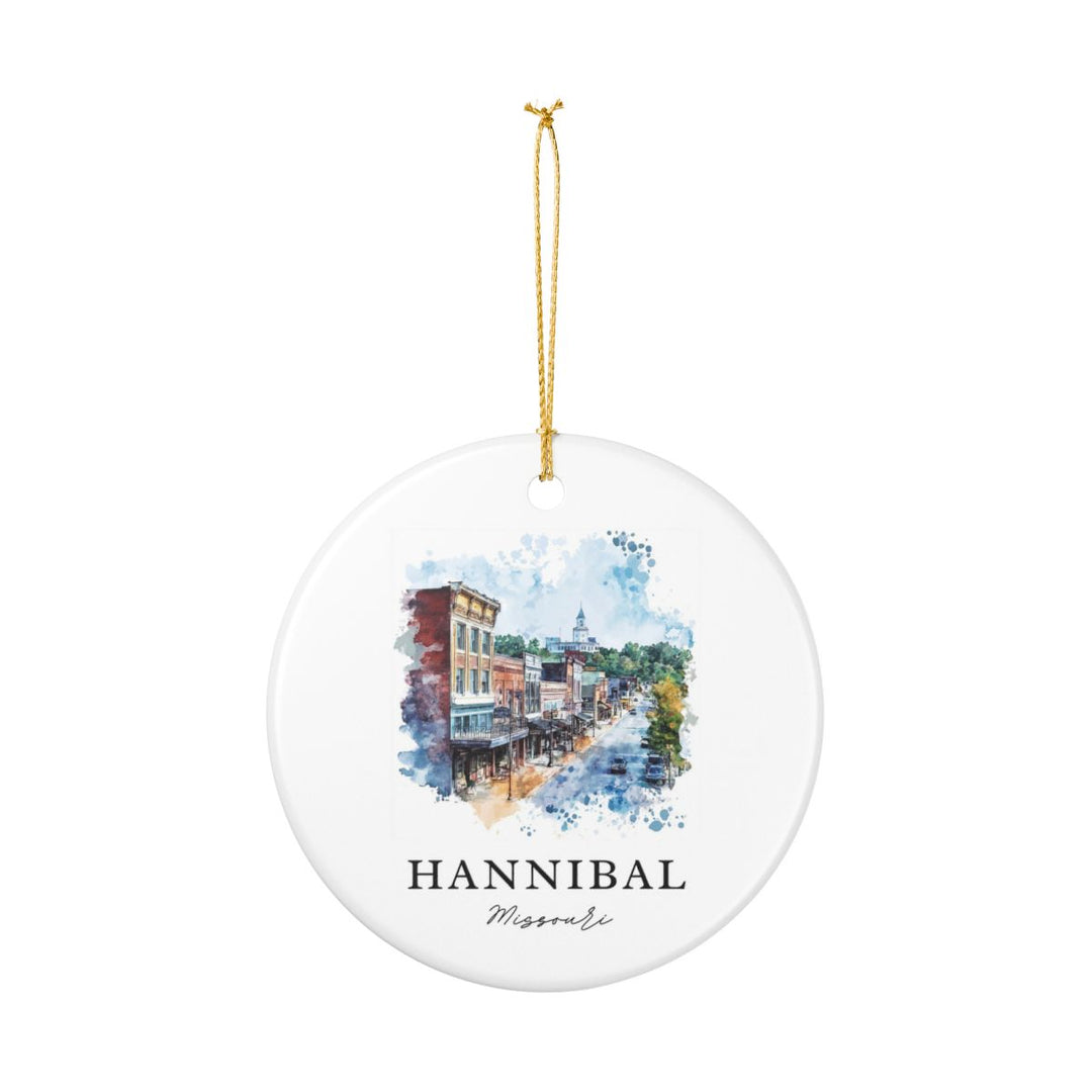 Hannibal Missouri USA Ornament: Unique Hannibal Souvenir, Hannibal Missouri Xmas Decor, and Authentic Hannibal Gift