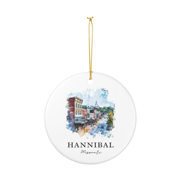 Hannibal Missouri USA Ornament: Unique Hannibal Souvenir, Hannibal Missouri Xmas Decor, and Authentic Hannibal Gift
