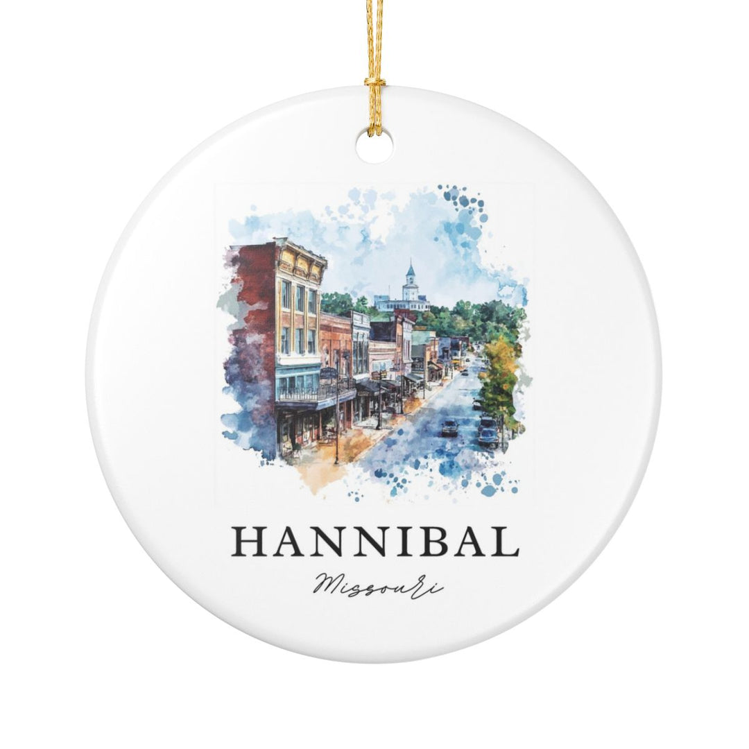 Hannibal Missouri USA Ornament: Unique Hannibal Souvenir, Hannibal Missouri Xmas Decor, and Authentic Hannibal Gift