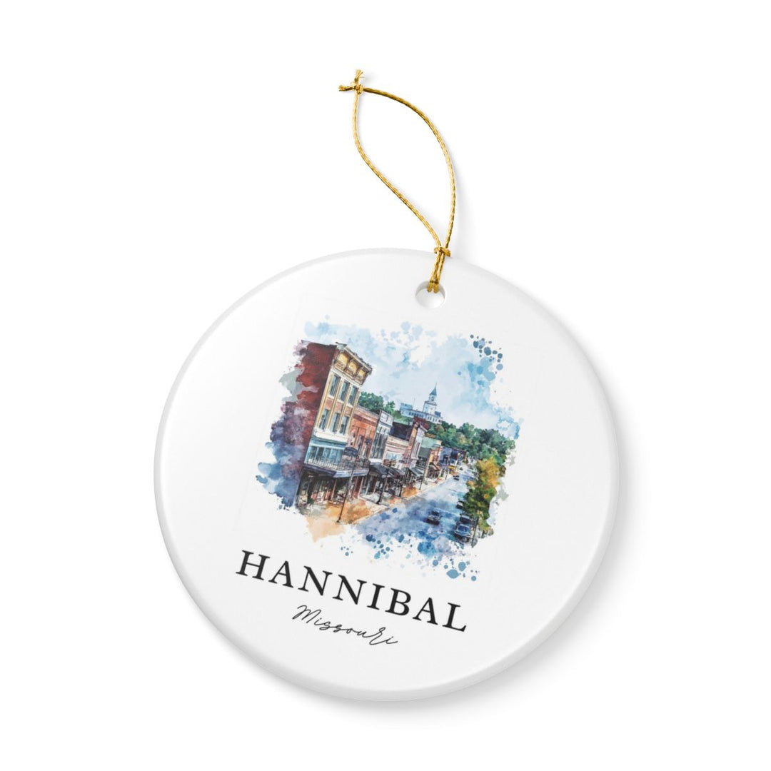 Hannibal Missouri USA Ornament: Unique Hannibal Souvenir, Hannibal Missouri Xmas Decor, and Authentic Hannibal Gift