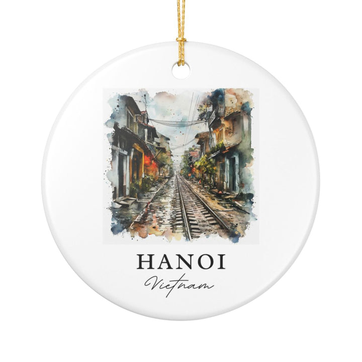 Hanoi Vietnam Ornament: Unique Hanoi Souvenir, Hanoi Vietnam Xmas Decor, and Authentic Hanoi Gift