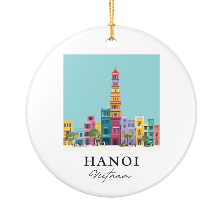 Hanoi Vietnam Ornament: Unique Hanoi Souvenir, Hanoi Vietnam Xmas Decor, and Authentic Hanoi Gift