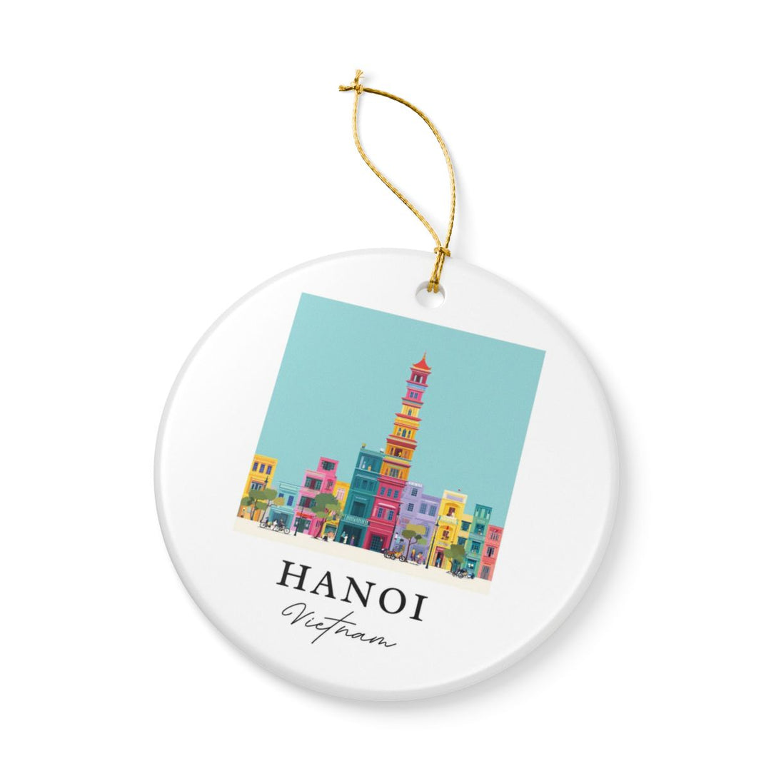 Hanoi Vietnam Ornament: Unique Hanoi Souvenir, Hanoi Vietnam Xmas Decor, and Authentic Hanoi Gift