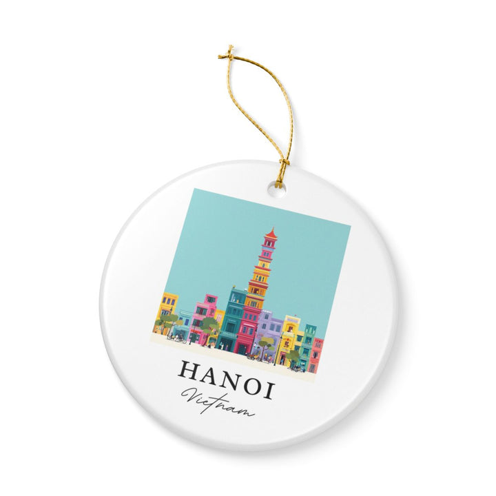 Hanoi Vietnam Ornament: Unique Hanoi Souvenir, Hanoi Vietnam Xmas Decor, and Authentic Hanoi Gift
