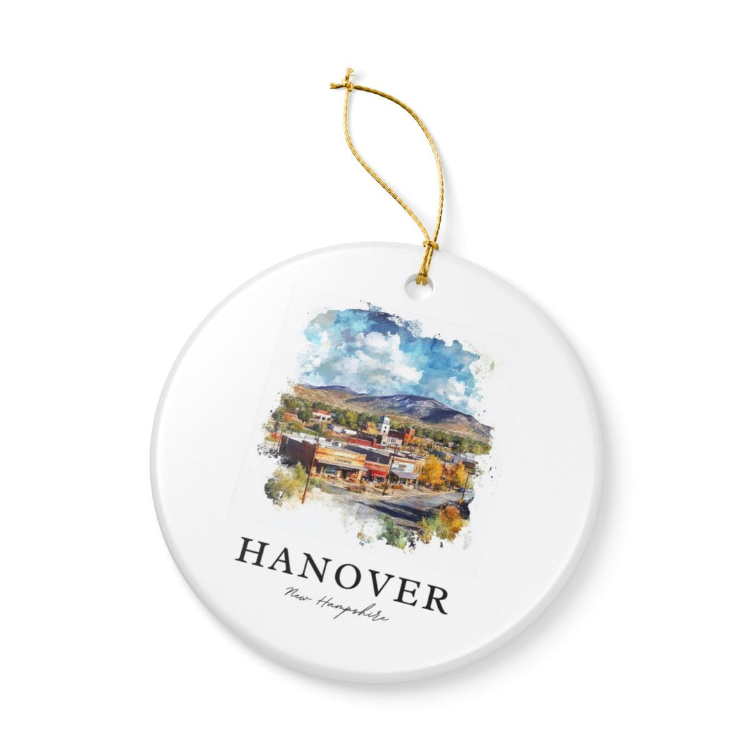 Hanover New Hampshire Ornament: Unique Hanover Souvenir, Hanover New Hampshire Xmas Decor, and Authentic Hanover Gift