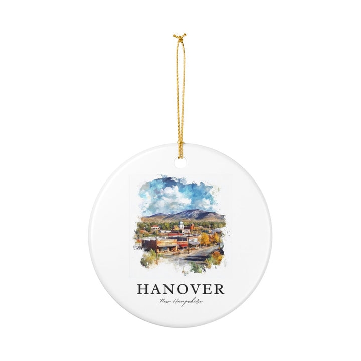 Hanover New Hampshire Ornament: Unique Hanover Souvenir, Hanover New Hampshire Xmas Decor, and Authentic Hanover Gift