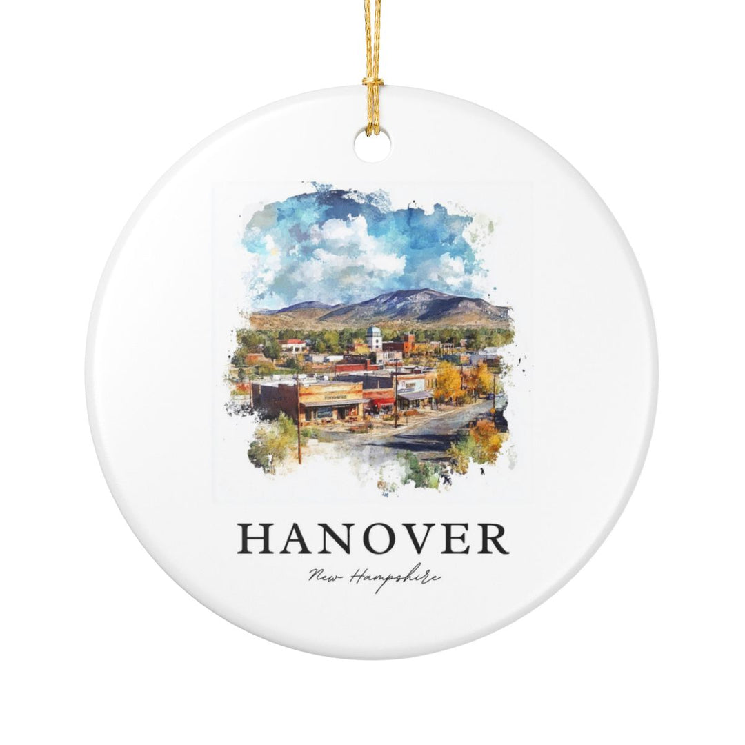 Hanover New Hampshire Ornament: Unique Hanover Souvenir, Hanover New Hampshire Xmas Decor, and Authentic Hanover Gift