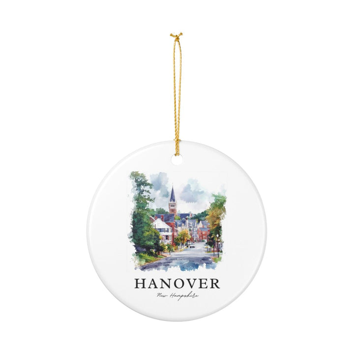 Hanover New Hampshire USA Ornament: Unique Hanover Souvenir, Hanover New Hampshire Xmas Decor, and Authentic Hanover Gift