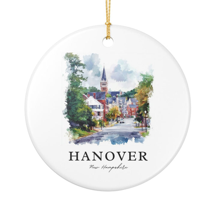 Hanover New Hampshire USA Ornament: Unique Hanover Souvenir, Hanover New Hampshire Xmas Decor, and Authentic Hanover Gift