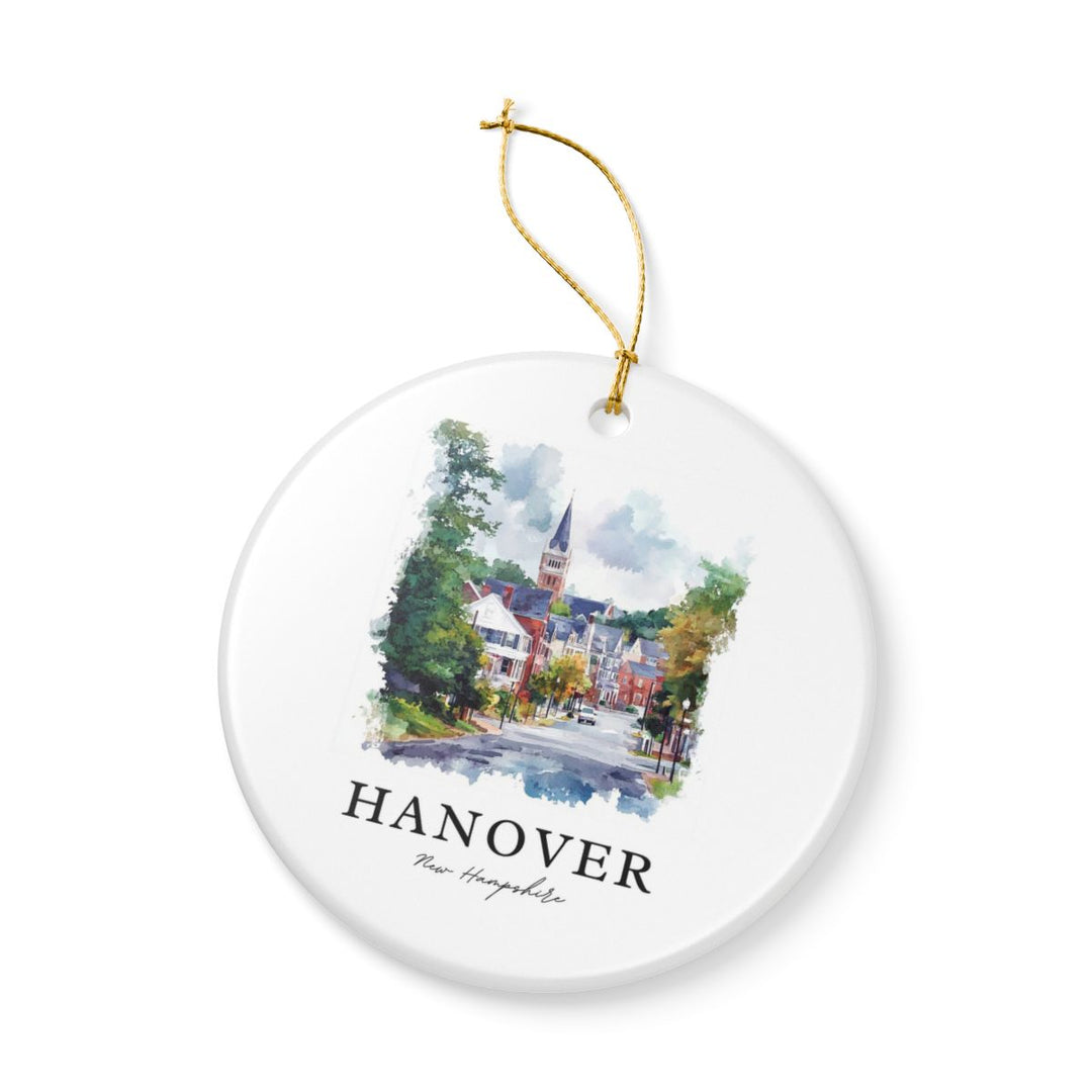 Hanover New Hampshire USA Ornament: Unique Hanover Souvenir, Hanover New Hampshire Xmas Decor, and Authentic Hanover Gift