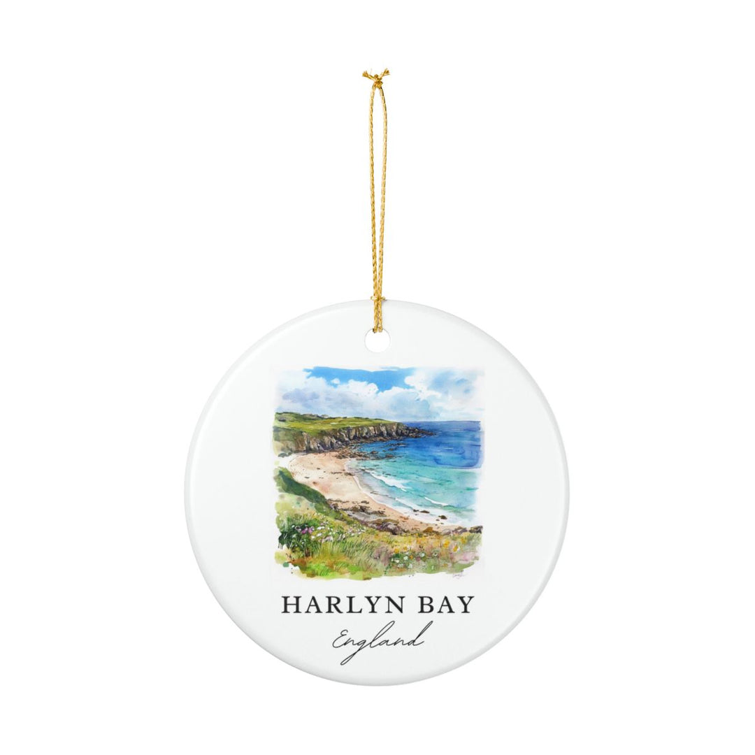 Harlyn Bay England Ornament: Unique Harlyn Bay Souvenir, Harlyn Bay England Xmas Decor, and Authentic Harlyn Bay Gift