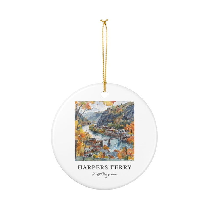 Harpers Ferry WV USA Ornament: Unique Harpers Ferry Souvenir, Harpers Ferry West Virginia Xmas Decor, and Authentic Harpers Ferry Gift