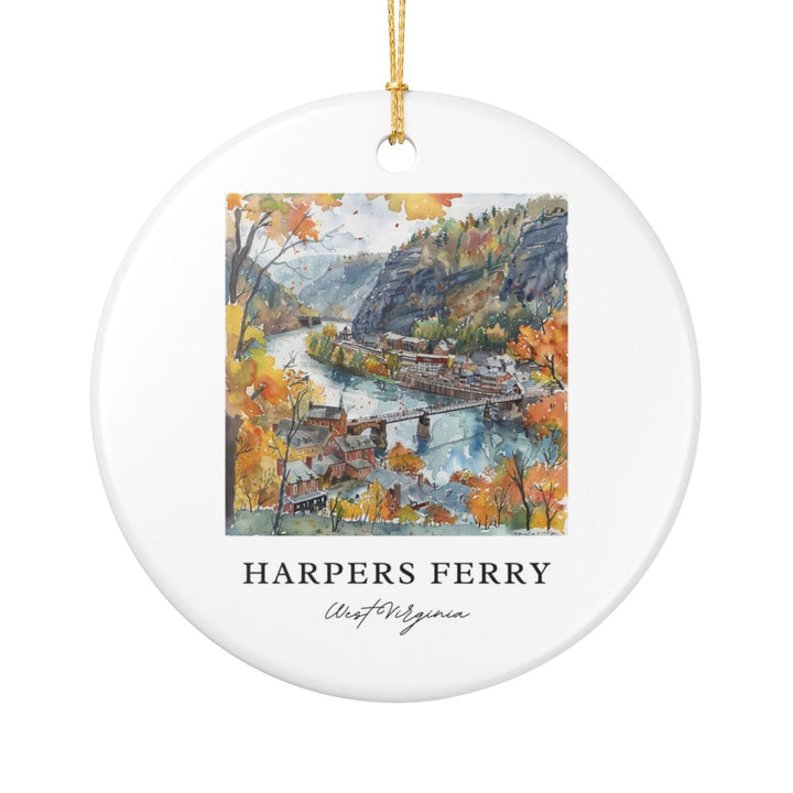 Harpers Ferry WV USA Ornament: Unique Harpers Ferry Souvenir, Harpers Ferry West Virginia Xmas Decor, and Authentic Harpers Ferry Gift