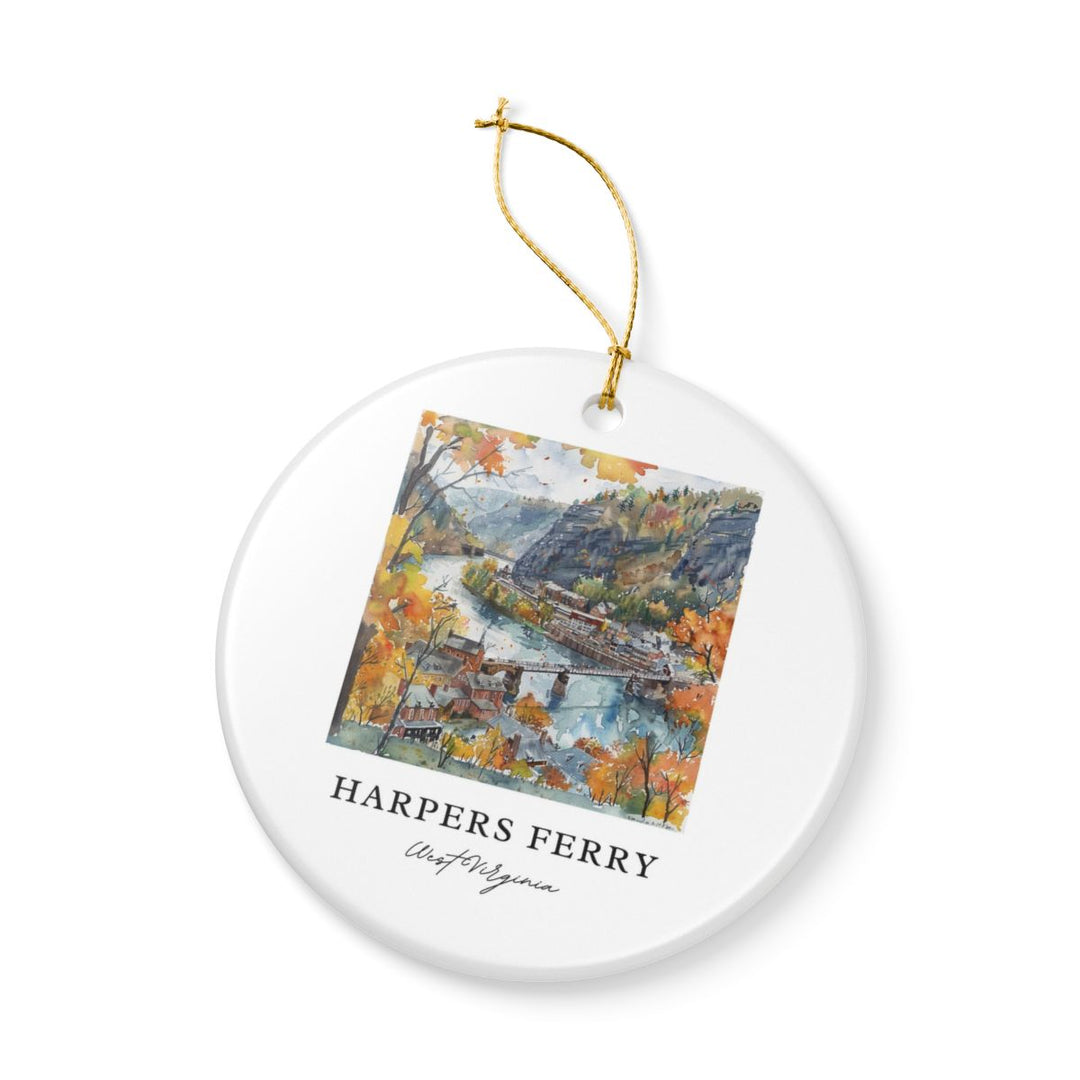 Harpers Ferry WV USA Ornament: Unique Harpers Ferry Souvenir, Harpers Ferry West Virginia Xmas Decor, and Authentic Harpers Ferry Gift