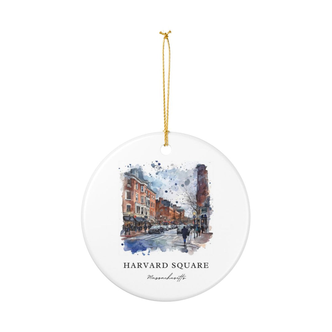 Harvard Square Massachusetts Ornament: Unique Harvard Square Massachusetts Souvenir, Harvard Square Massachusetts Xmas Decor, and Authentic Harvard Square Massachusetts Gift