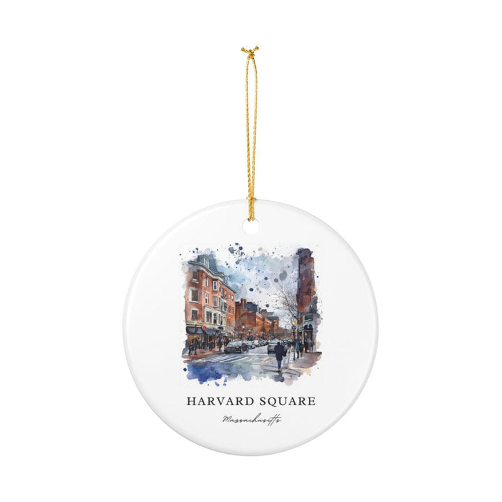Harvard Square Massachusetts Ornament: Unique Harvard Square Massachusetts Souvenir, Harvard Square Massachusetts Xmas Decor, and Authentic Harvard Square Massachusetts Gift