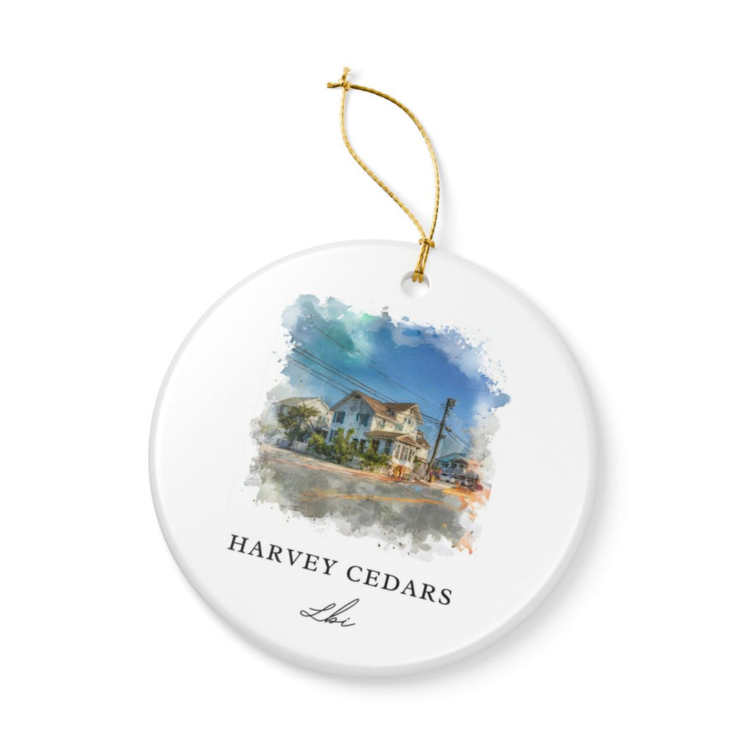 Harvey Cedars Lbi New Jersey Ornament: Unique Harvey Cedars Lbi Souvenir, Harvey Cedars Lbi New Jersey Xmas Decor, and Authentic Harvey Cedars Lbi Gift