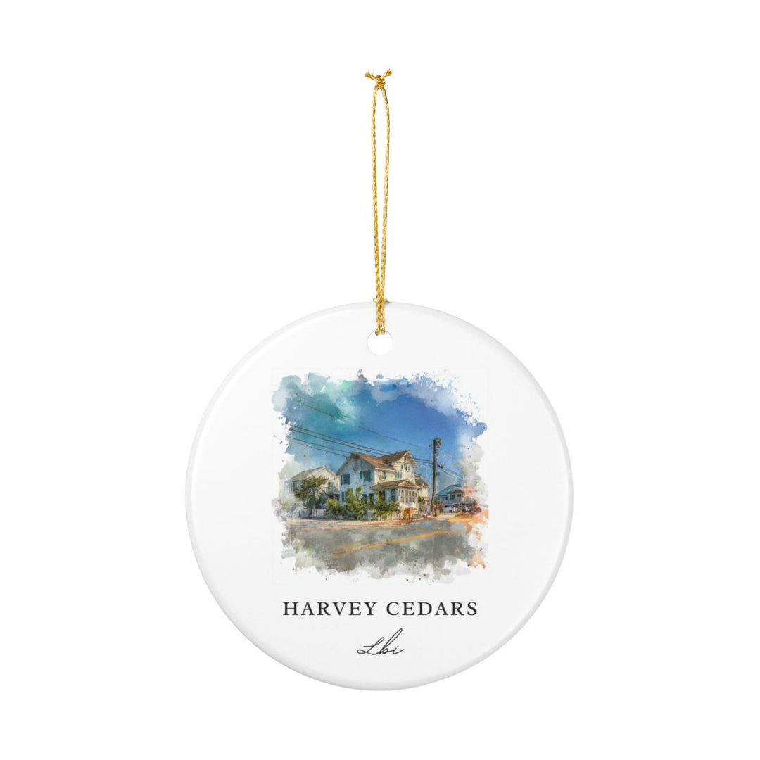 Harvey Cedars Lbi New Jersey Ornament: Unique Harvey Cedars Lbi Souvenir, Harvey Cedars Lbi New Jersey Xmas Decor, and Authentic Harvey Cedars Lbi Gift