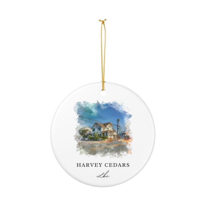 Harvey Cedars Lbi New Jersey Ornament: Unique Harvey Cedars Lbi Souvenir, Harvey Cedars Lbi New Jersey Xmas Decor, and Authentic Harvey Cedars Lbi Gift