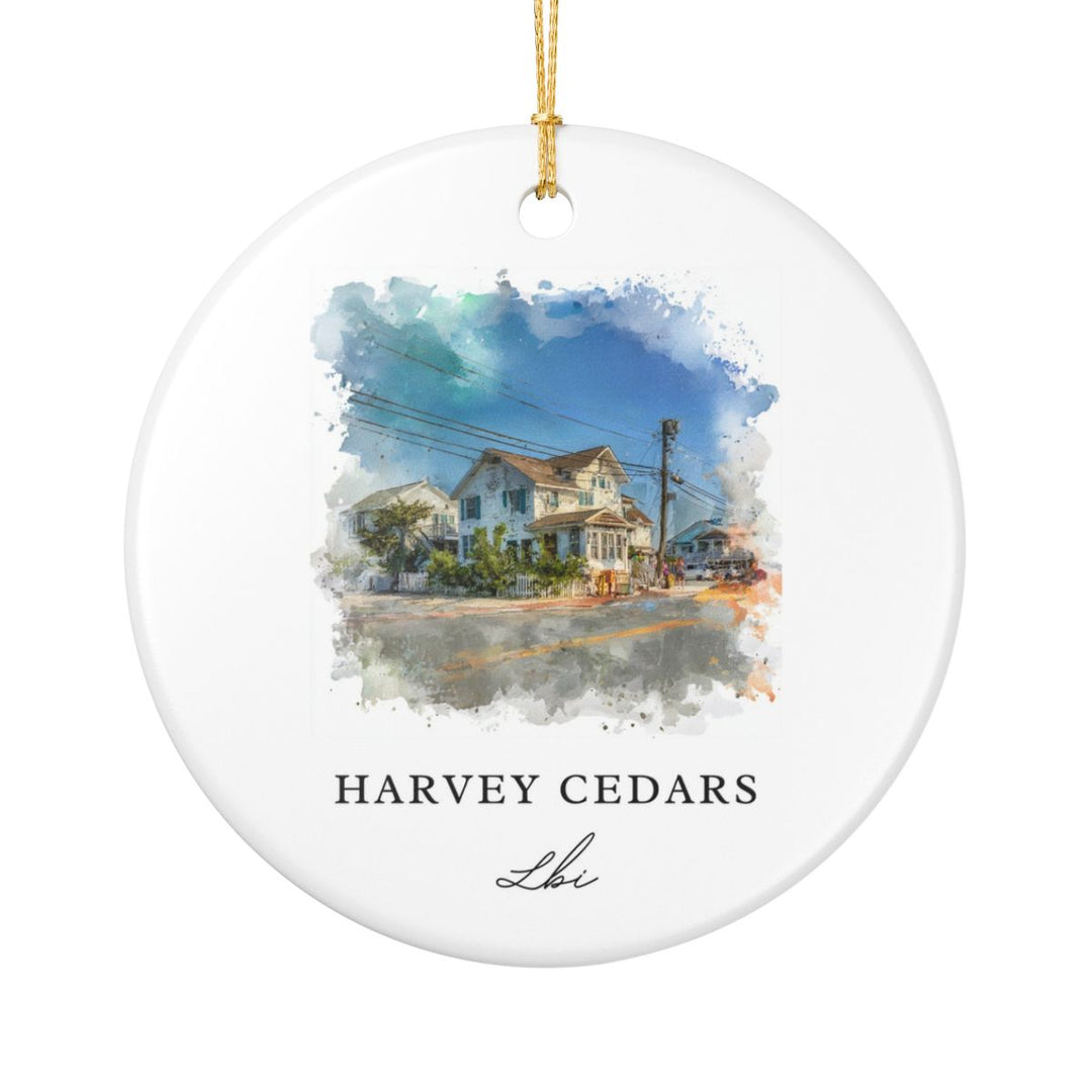 Harvey Cedars Lbi New Jersey Ornament: Unique Harvey Cedars Lbi Souvenir, Harvey Cedars Lbi New Jersey Xmas Decor, and Authentic Harvey Cedars Lbi Gift