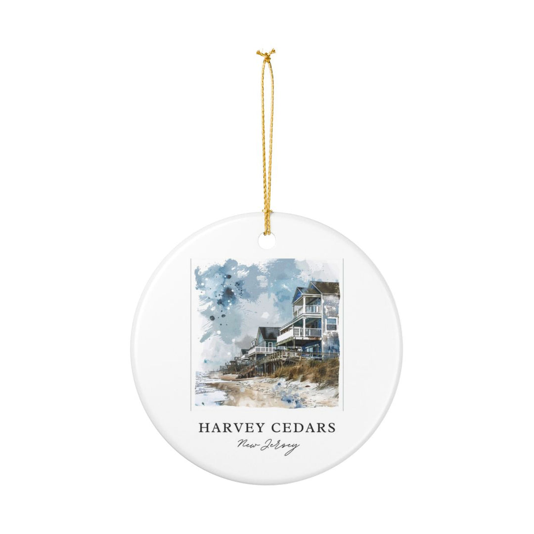 Harvey Cedars New Jersey Ornament: Unique Harvey Cedars Souvenir, Harvey Cedars New Jersey Xmas Decor, and Authentic Harvey Cedars Gift