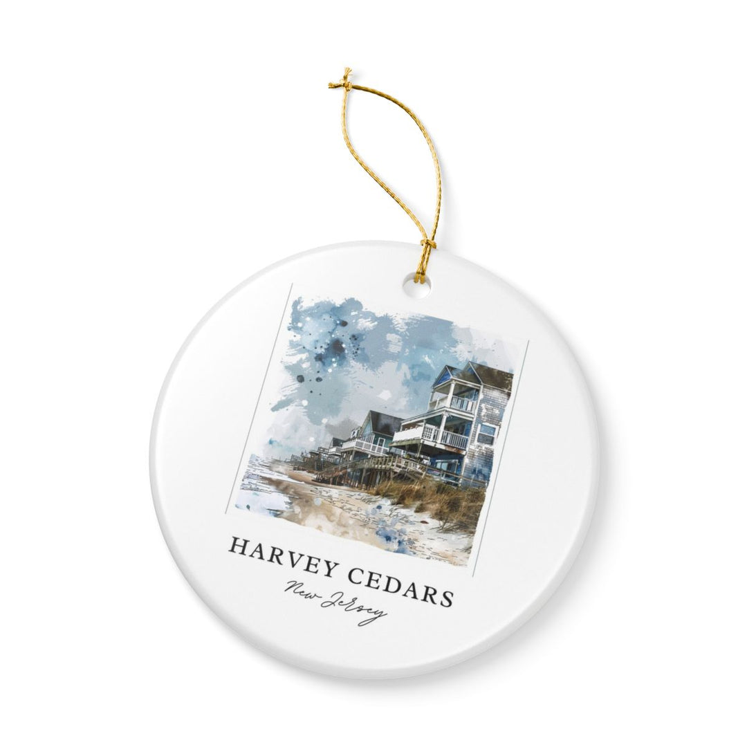 Harvey Cedars New Jersey Ornament: Unique Harvey Cedars Souvenir, Harvey Cedars New Jersey Xmas Decor, and Authentic Harvey Cedars Gift