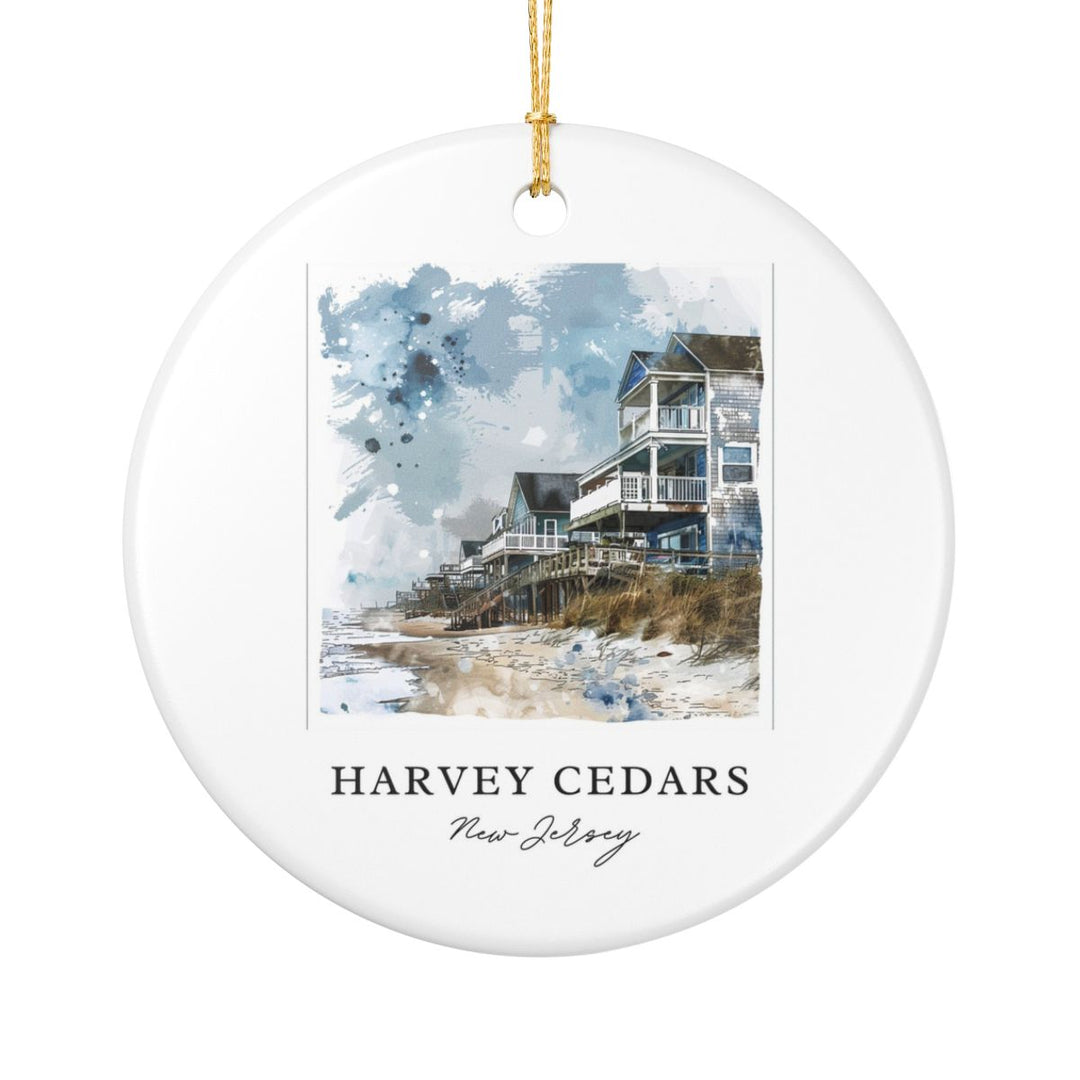 Harvey Cedars New Jersey Ornament: Unique Harvey Cedars Souvenir, Harvey Cedars New Jersey Xmas Decor, and Authentic Harvey Cedars Gift