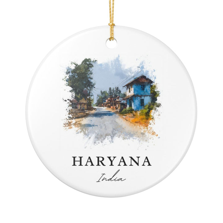 Haryana India Ornament: Unique Haryana Souvenir, Haryana India Xmas Decor, and Authentic Haryana Gift