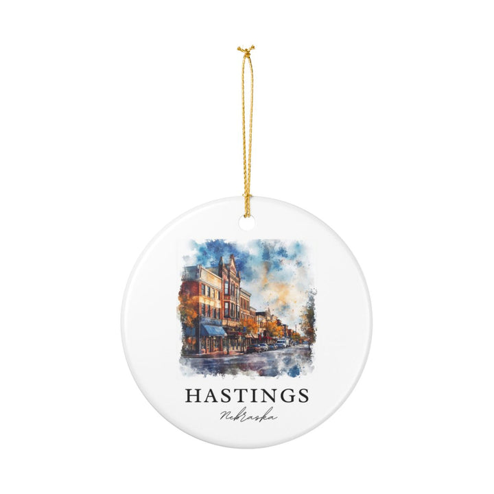 Hastings Nebraska USA Ornament: Unique Hastings Souvenir, Hastings Nebraska Xmas Decor, and Authentic Hastings Gift