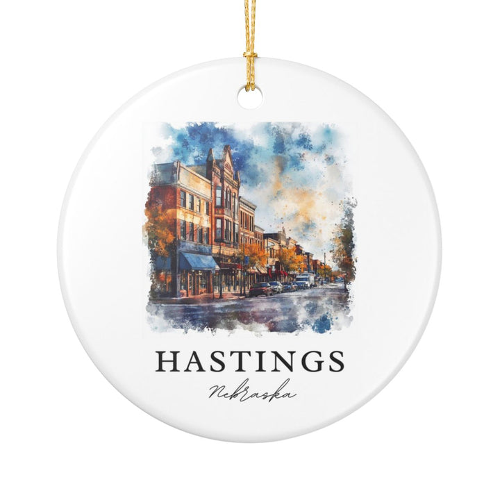 Hastings Nebraska USA Ornament: Unique Hastings Souvenir, Hastings Nebraska Xmas Decor, and Authentic Hastings Gift