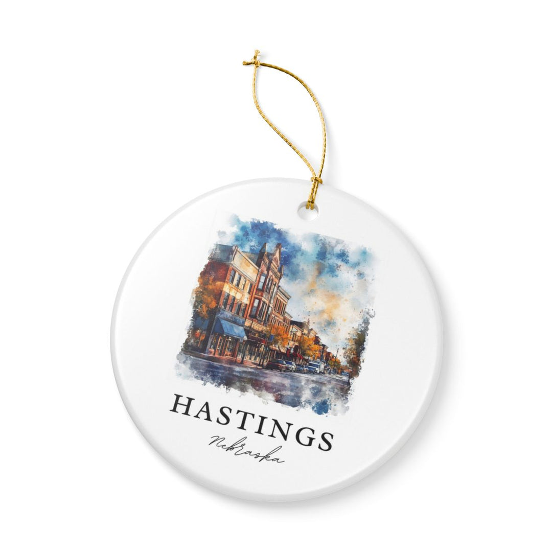 Hastings Nebraska USA Ornament: Unique Hastings Souvenir, Hastings Nebraska Xmas Decor, and Authentic Hastings Gift
