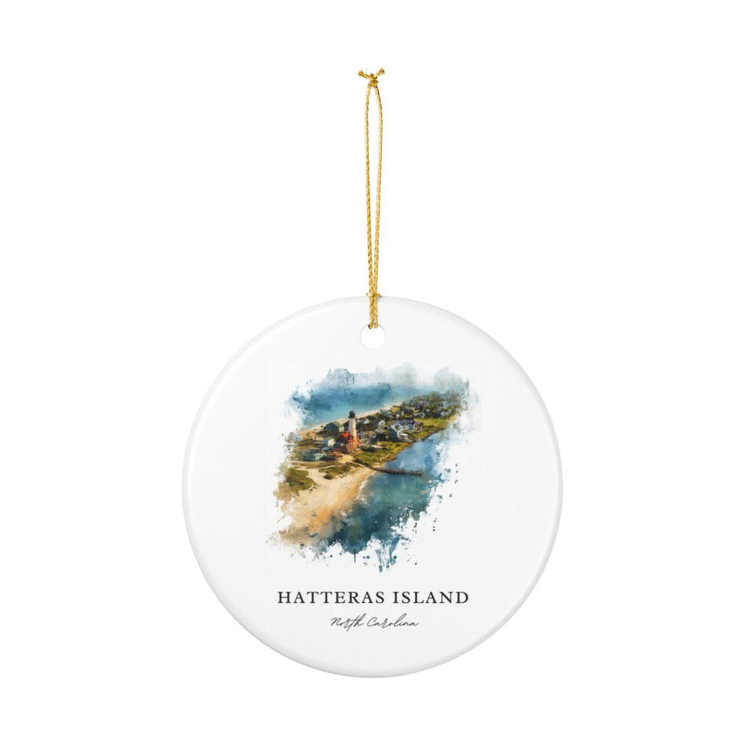 Hatteras Island North Carolina Ornament: Unique Hatteras Island Souvenir, Hatteras Island North Carolina Xmas Decor, and Authentic Hatteras Island Gift