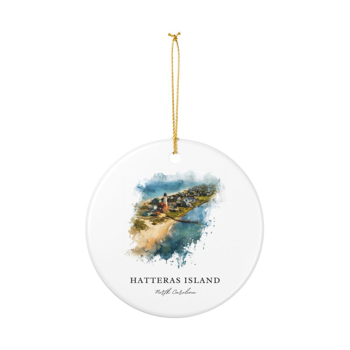 Hatteras Island North Carolina Ornament: Unique Hatteras Island Souvenir, Hatteras Island North Carolina Xmas Decor, and Authentic Hatteras Island Gift
