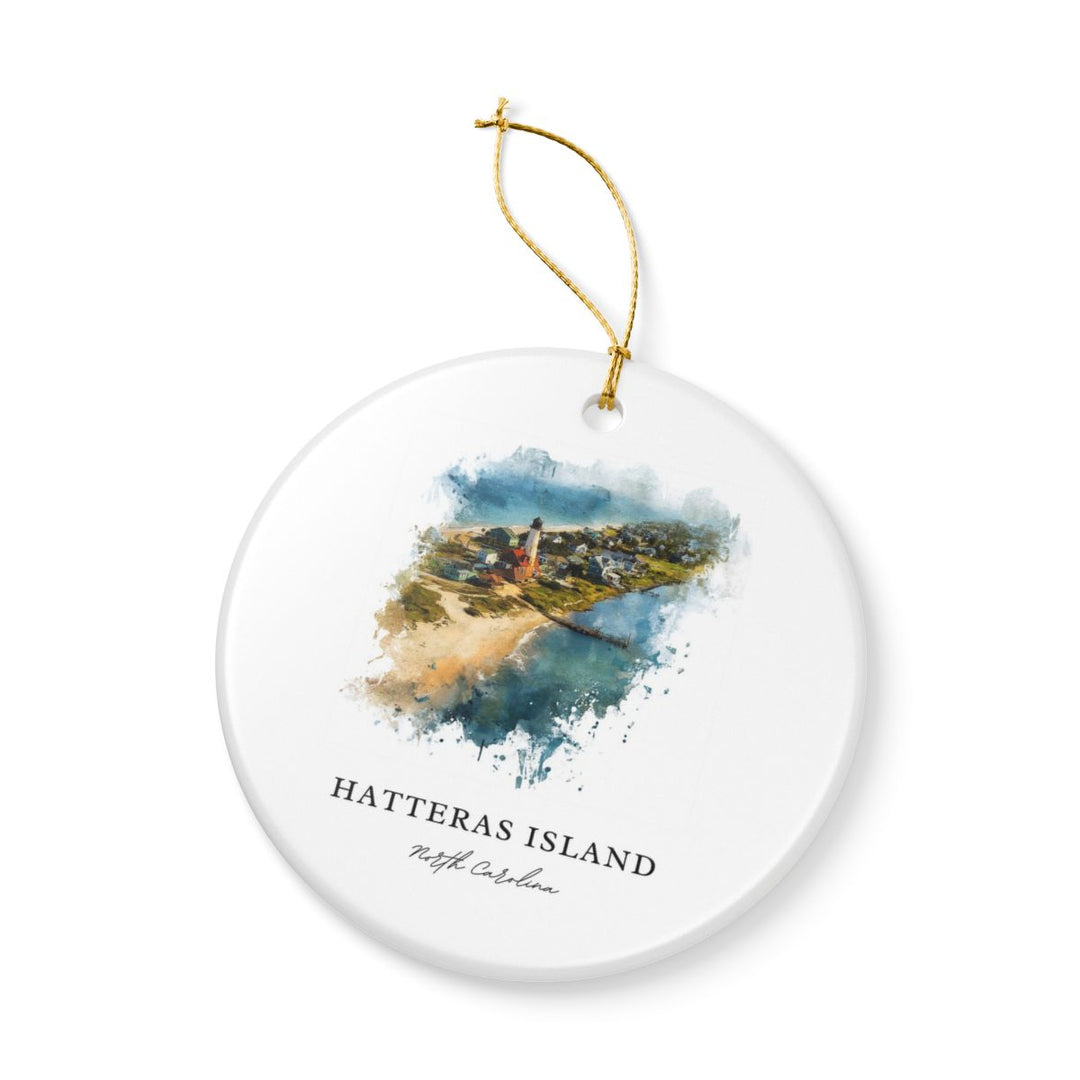 Hatteras Island North Carolina Ornament: Unique Hatteras Island Souvenir, Hatteras Island North Carolina Xmas Decor, and Authentic Hatteras Island Gift