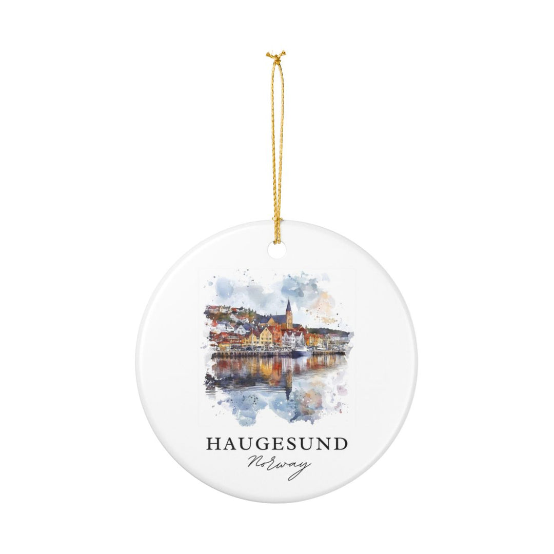 Haugesund Norway Ornament: Unique Haugesund Souvenir, Haugesund Norway Xmas Decor, and Authentic Haugesund Gift