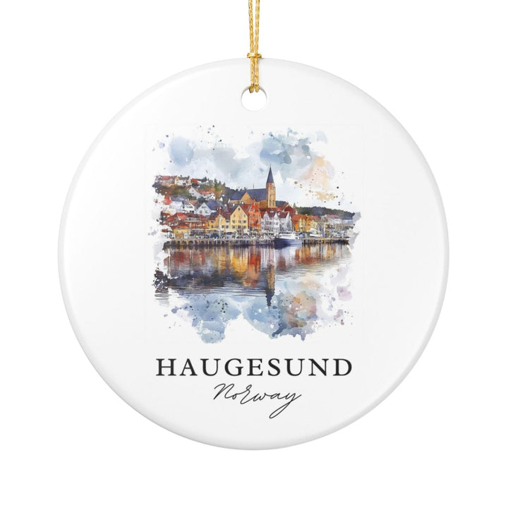 Haugesund Norway Ornament: Unique Haugesund Souvenir, Haugesund Norway Xmas Decor, and Authentic Haugesund Gift