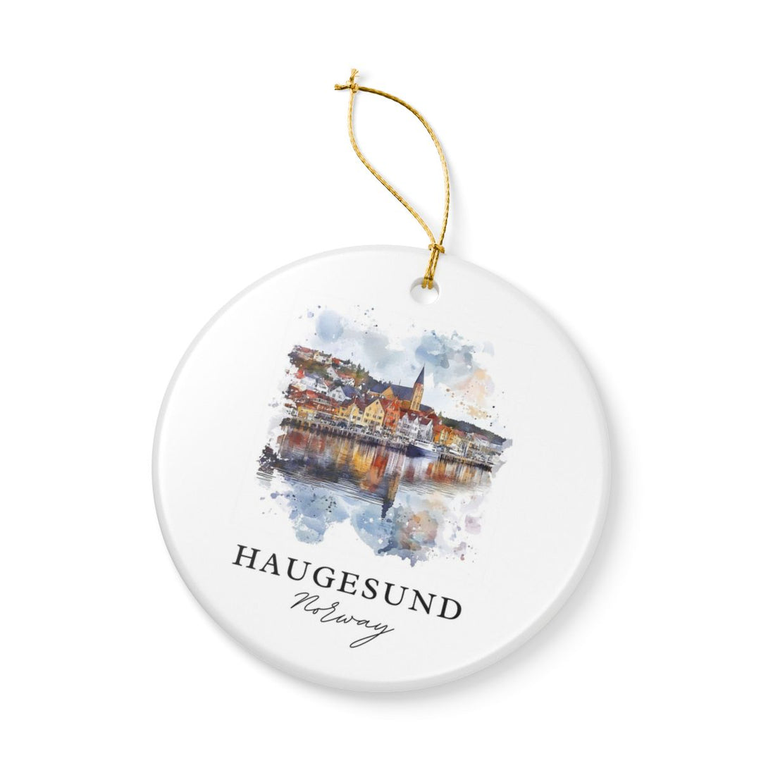 Haugesund Norway Ornament: Unique Haugesund Souvenir, Haugesund Norway Xmas Decor, and Authentic Haugesund Gift
