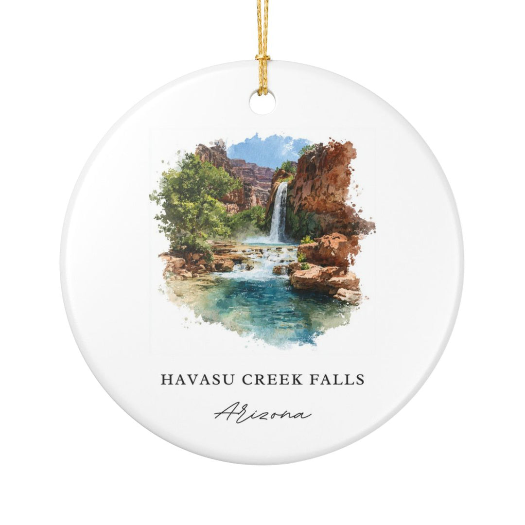 Havasu Creek Falls Arizona USA Ornament: Unique Havasu Creek Falls Souvenir, Havasu Creek Falls Arizona Xmas Decor, and Authentic Havasu Creek Falls Gift