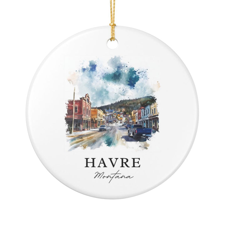 Havre Montana USA Ornament: Unique Havre Souvenir, Havre Montana Xmas Decor, and Authentic Havre Gift