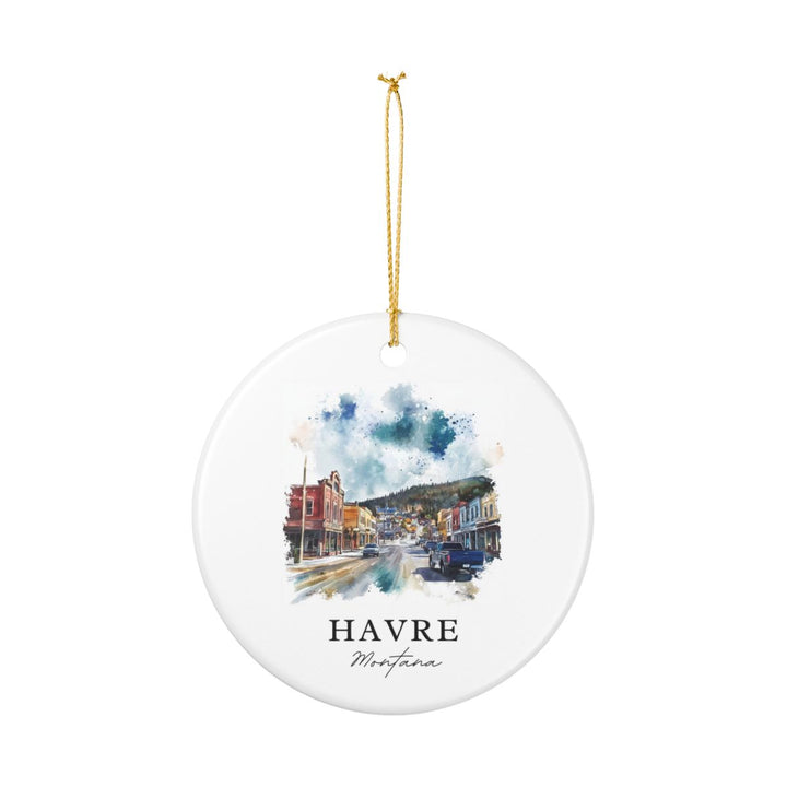 Havre Montana USA Ornament: Unique Havre Souvenir, Havre Montana Xmas Decor, and Authentic Havre Gift