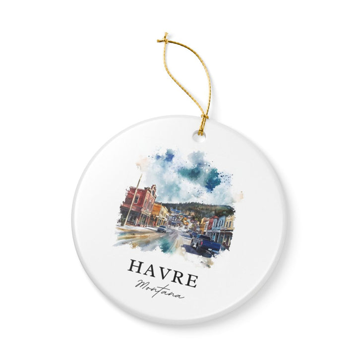 Havre Montana USA Ornament: Unique Havre Souvenir, Havre Montana Xmas Decor, and Authentic Havre Gift