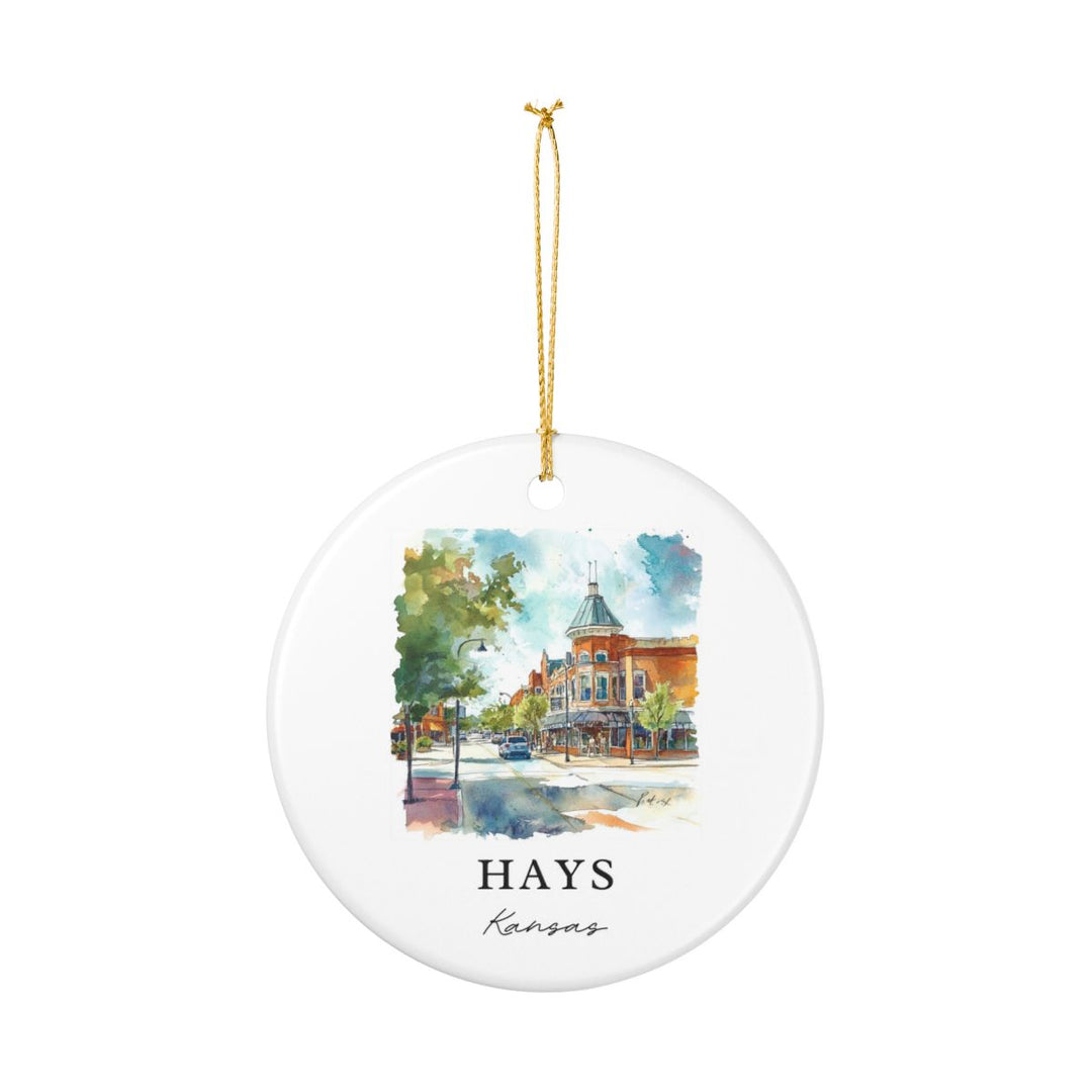 Hays Kansas USA Ornament: Unique Hays Souvenir, Hays Kansas Xmas Decor, and Authentic Hays Gift