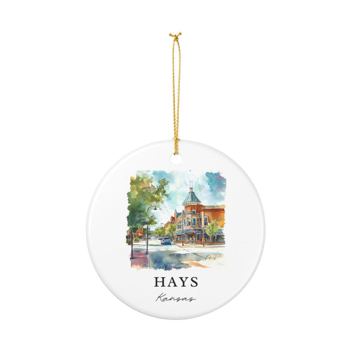 Hays Kansas USA Ornament: Unique Hays Souvenir, Hays Kansas Xmas Decor, and Authentic Hays Gift