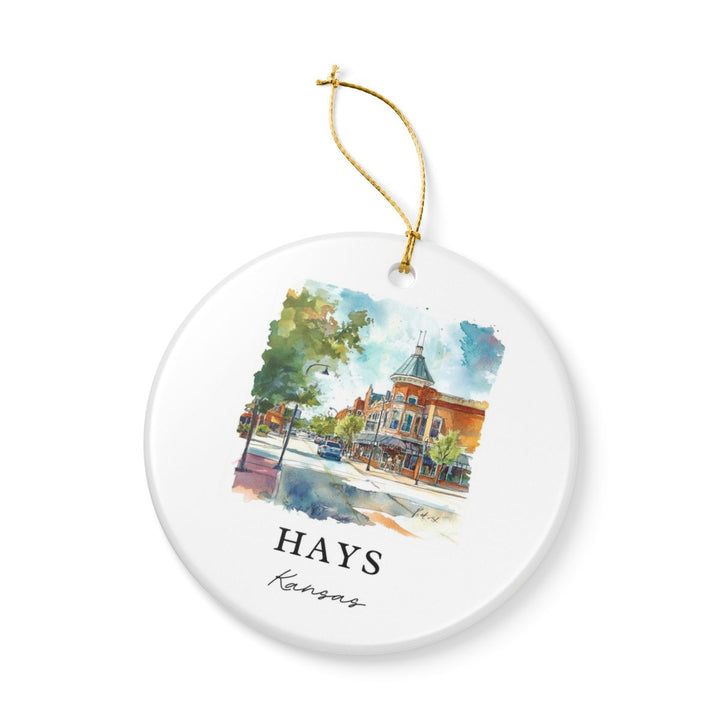 Hays Kansas USA Ornament: Unique Hays Souvenir, Hays Kansas Xmas Decor, and Authentic Hays Gift