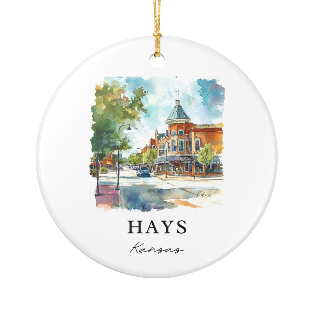 Hays Kansas USA Ornament: Unique Hays Souvenir, Hays Kansas Xmas Decor, and Authentic Hays Gift