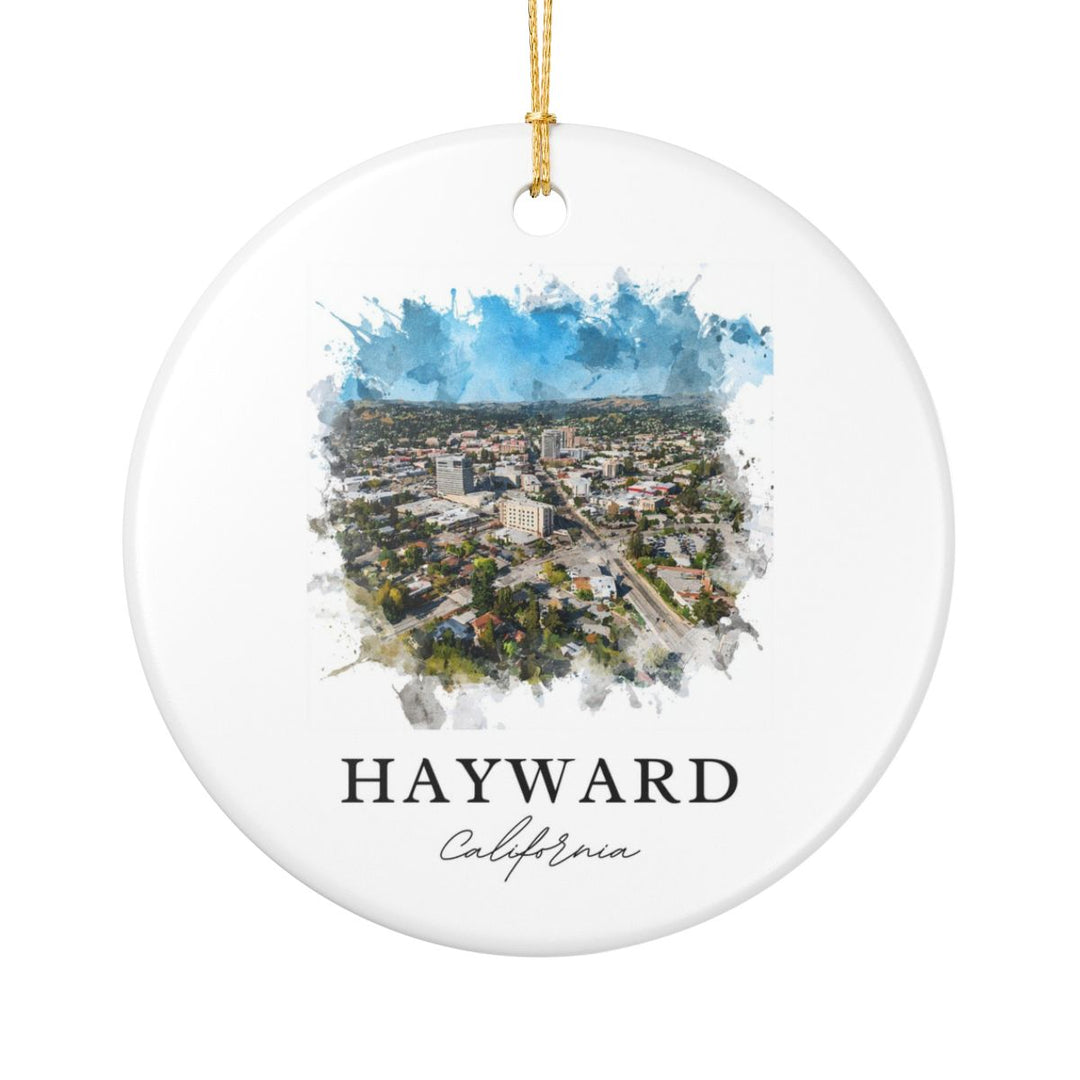 Hayward CA Ornament: Unique Hayward Souvenir, Hayward California Xmas Decor, and Authentic Hayward Gift