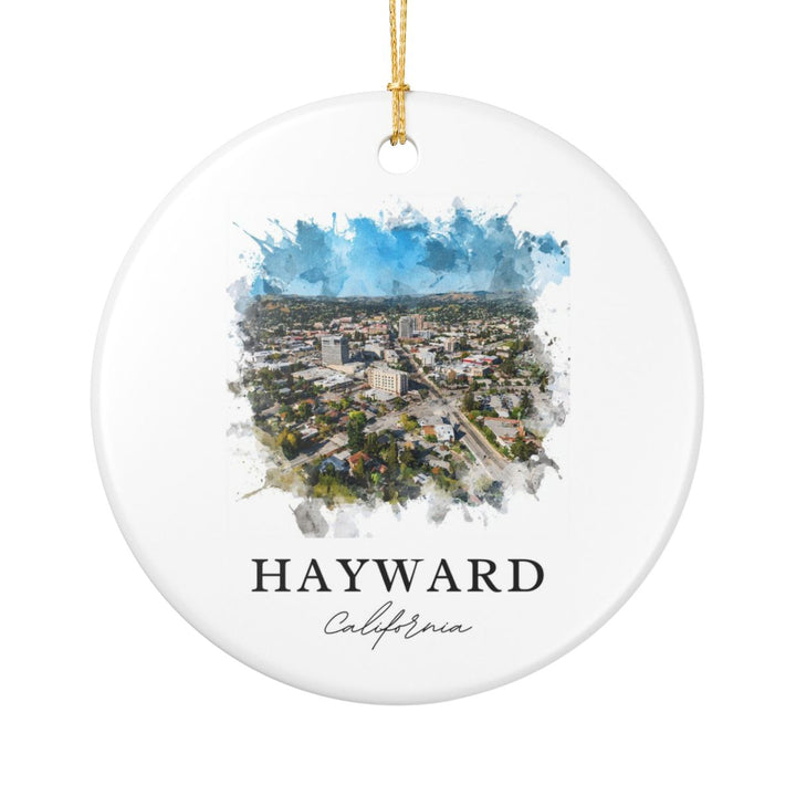 Hayward CA Ornament: Unique Hayward Souvenir, Hayward California Xmas Decor, and Authentic Hayward Gift