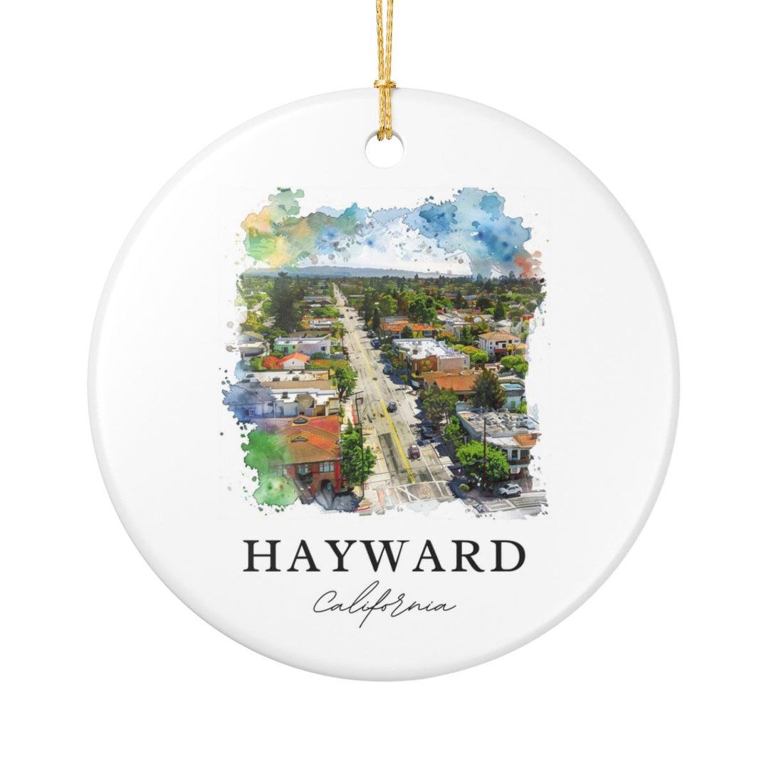 Hayward California Ornament: Unique Hayward Souvenir, Hayward California Xmas Decor, and Authentic Hayward Gift