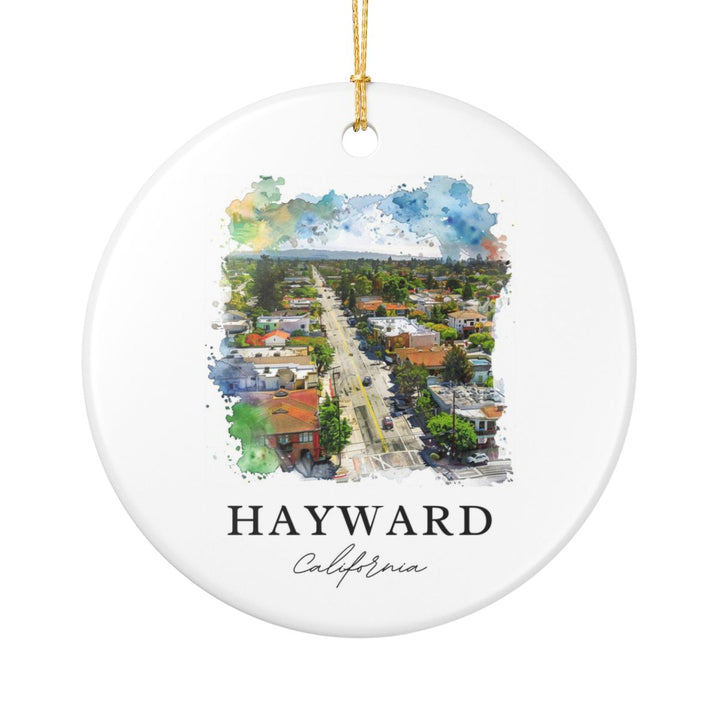 Hayward California Ornament: Unique Hayward Souvenir, Hayward California Xmas Decor, and Authentic Hayward Gift